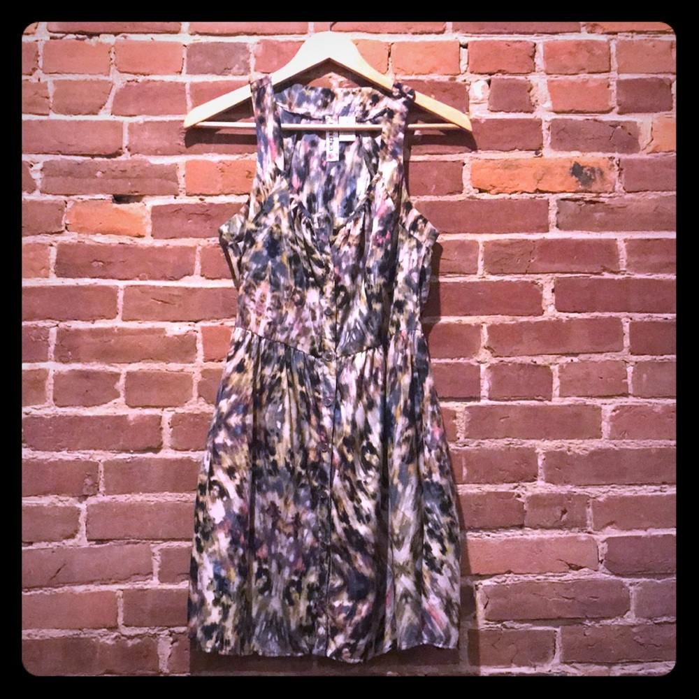 Funky colored Mimi Chica button down dress